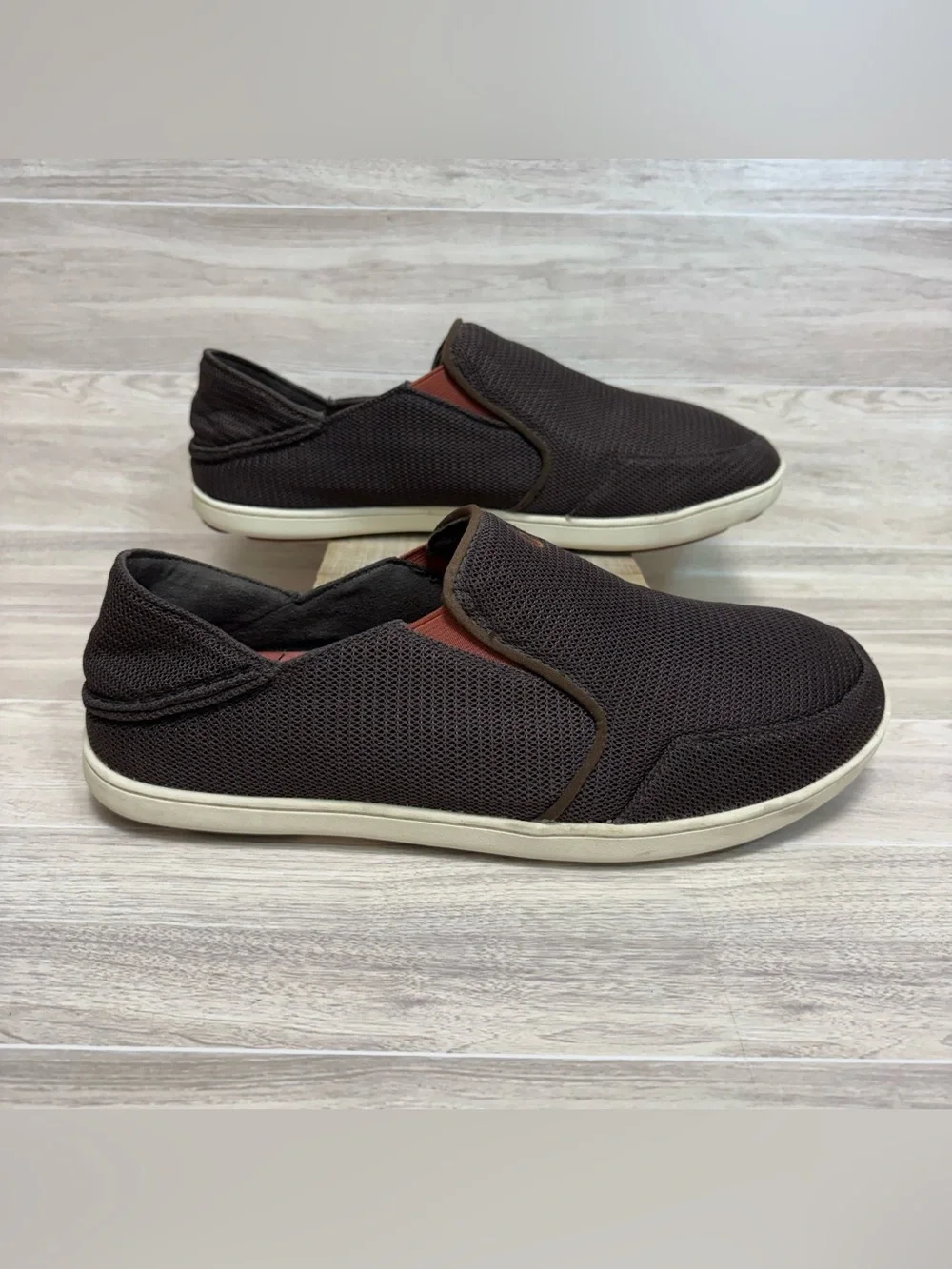 Olukai Men's Nohea Mesh Slip On Boat Shoes Size 10.5
